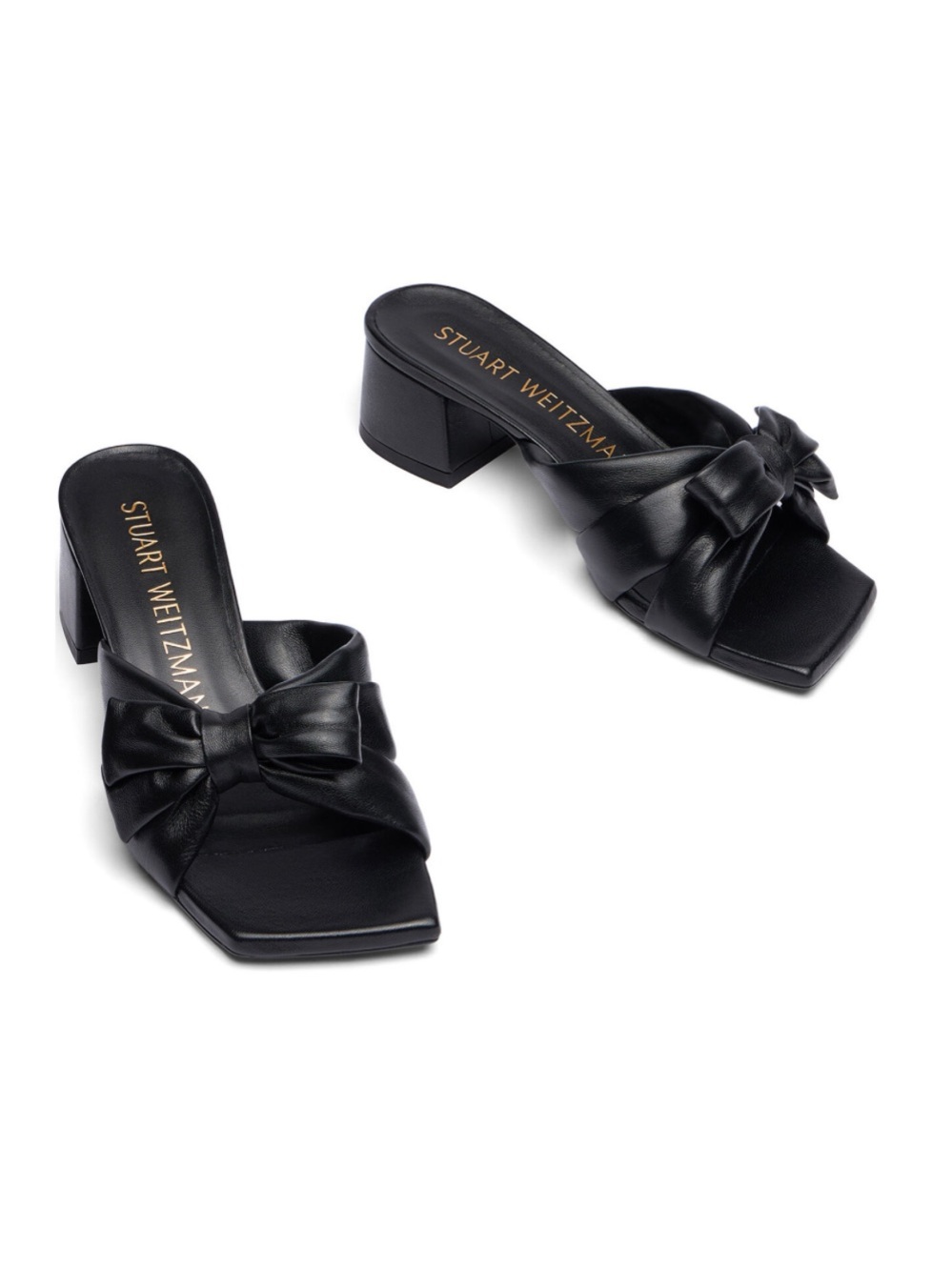 Stuart Weitzman Sofia 45  Slide Black Sandal   Sz 8 B